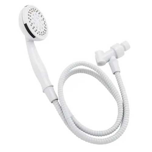 Handheld Shower, 1.8 gpm, 5-Spray Function, 60 in L Hose White