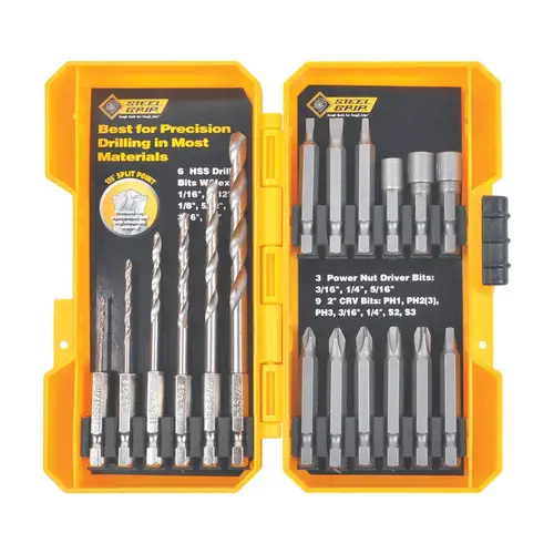 Drill and Driver Bit Set High Speed Steel Hex Shank Drill and Driver Bit Set High Speed Steel Hex Shank