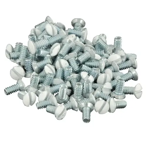 White 5/16 In. Steel Wall Plate Screws - pack of 20 White 5/16 In. Steel Wall Plate Screws - pack of 20