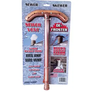 Sewer Skewer 451188 Sewer Vent Defroster 17" L Copper Brown