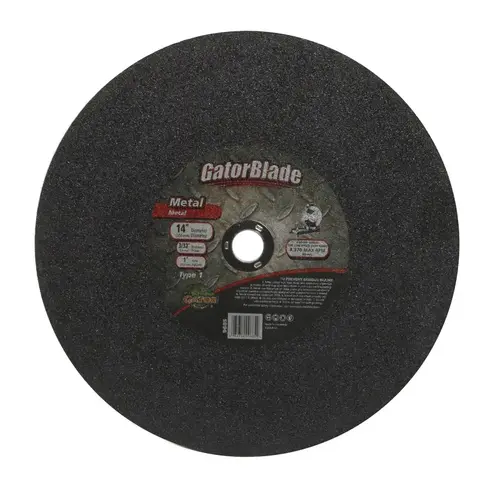 Cut-Off Wheel, 14 in Dia, 3/32 in Thick, 1 in Arbor Cut-Off Wheel, 14 in Dia, 3/32 in Thick, 1 in Arbor