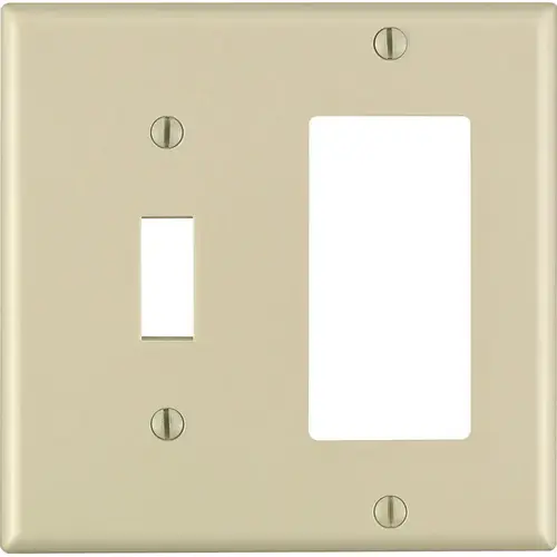 Wall Plate Decora Ivory 2 gang Thermoset Plastic GFCI/Rocker/Toggle Ivory Wall Plate Decora Ivory 2 gang Thermoset Plastic GFCI/Rocker/Toggle Ivory