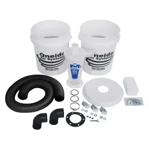Oneida Air Systems AXD000004A Wet/Dry Vac Cyclone Separator Kit Dust Deputy Deluxe 12" L X 12" W X 2" D Wet/Dry Vac Cyclone Separator Ki Clear