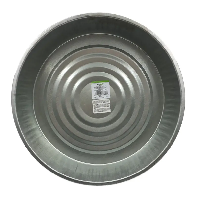 Plews - Edelmann Drain Pan Tru-Flate Metal 14 qt Round Silver 75751 Plews - Edelmann Drain Pan Tru-Flate Metal 14 qt Round Silver 75751