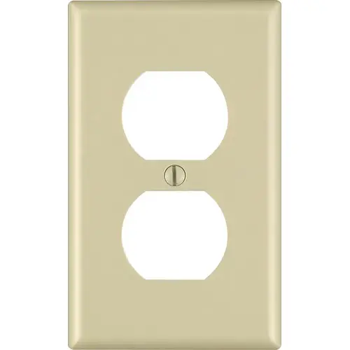 Wall Plate Ivory 1 gang Thermoset Plastic Duplex Outlet Ivory - pack of 20 Wall Plate Ivory 1 gang Thermoset Plastic Duplex Outlet Ivory - pack of 20
