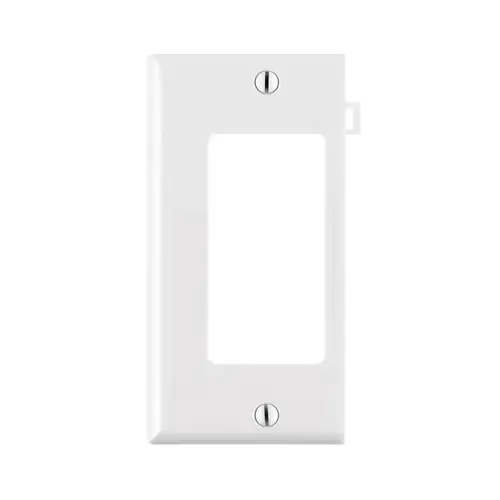 Wall Plate White 1 gang Thermoplastic Nylon Decora/GFCI White Wall Plate White 1 gang Thermoplastic Nylon Decora/GFCI White