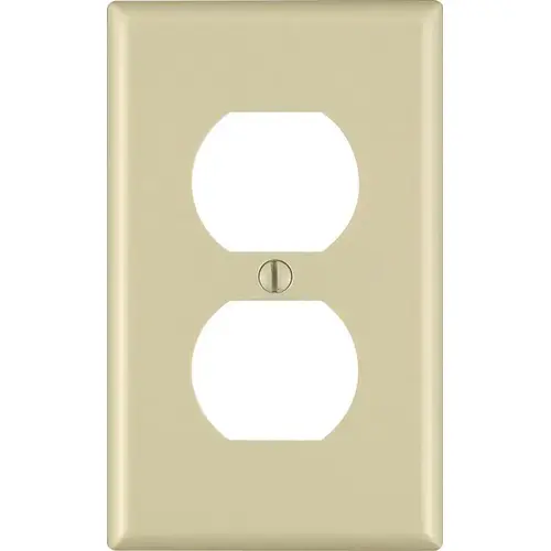 Wall Plate Ivory 1 gang Thermoset Plastic Duplex Outlet Ivory Wall Plate Ivory 1 gang Thermoset Plastic Duplex Outlet Ivory