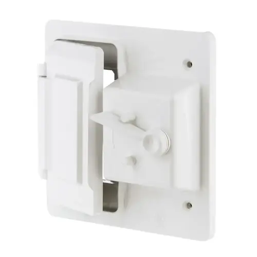 Combo Box Cover Square Plastic 2 gang For Protection from Weather White Combo Box Cover Square Plastic 2 gang For Protection from Weather White