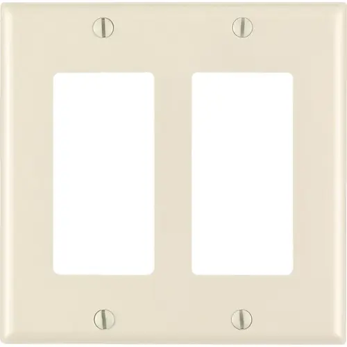 Wall Plate Decora Light Almond 2 gang Thermoset Plastic GFCI/Rocker Light Almond Wall Plate Decora Light Almond 2 gang Thermoset Plastic GFCI/Rocker Light Almond