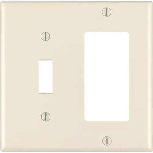 Wall Plate Decora Almond 2 gang Thermoset Plastic GFCI/Rocker/Toggle Almond