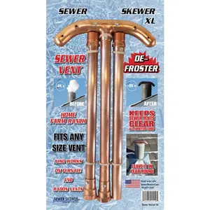 Sewer Skewer 451195 Sewer Vent Defroster XL 47" L Copper Brown