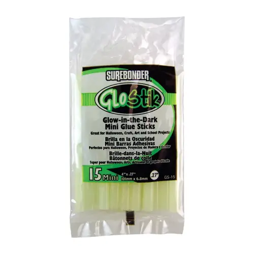 Glue Sticks GloStik .27" D X 4" L Glow-in-the-Dark Green Green Glue Sticks GloStik .27" D X 4" L Glow-in-the-Dark Green Green