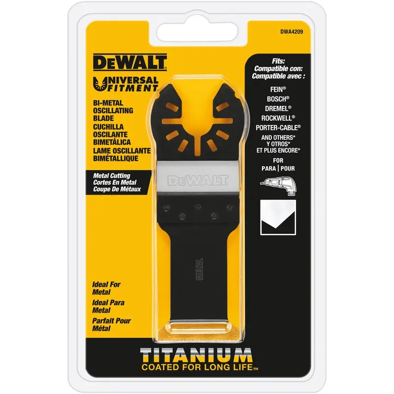 DEWALT Oscillating Blade Universal Fitment Titanium Black DWA4209