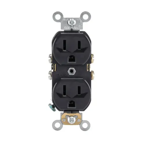 Outlet 15 amps 125 V Duplex Black 5-15R Black - pack of 10 Outlet 15 amps 125 V Duplex Black 5-15R Black - pack of 10