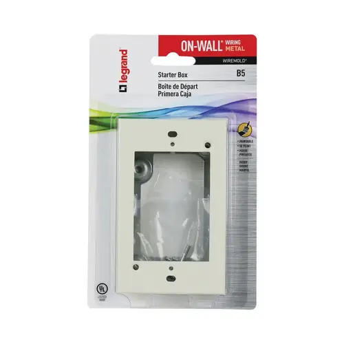 Extension Starter Box Rectangle Metal 1 gang Ivory Ivory Extension Starter Box Rectangle Metal 1 gang Ivory Ivory