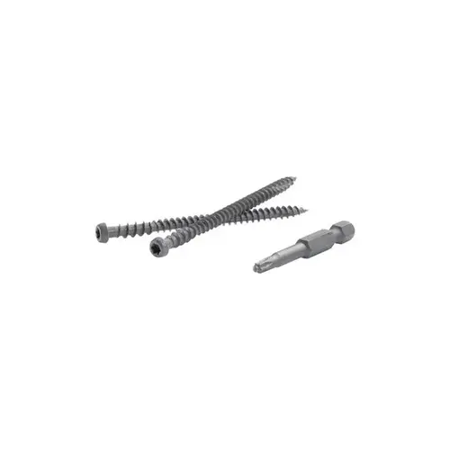 Composite Deck Screws TrapEase No. 20 S X 2-1/2" L Torx Ttap Star Head Zinc-Plated Composite Deck Screws TrapEase No. 20 S X 2-1/2" L Torx Ttap Star Head Zinc-Plated