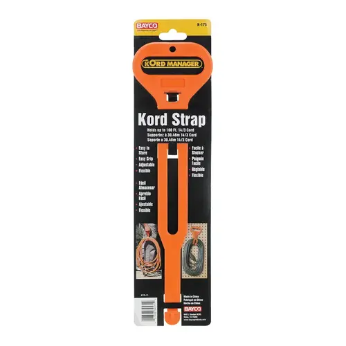 Short Carry Strap 14.3" L Orange Plastic Orange