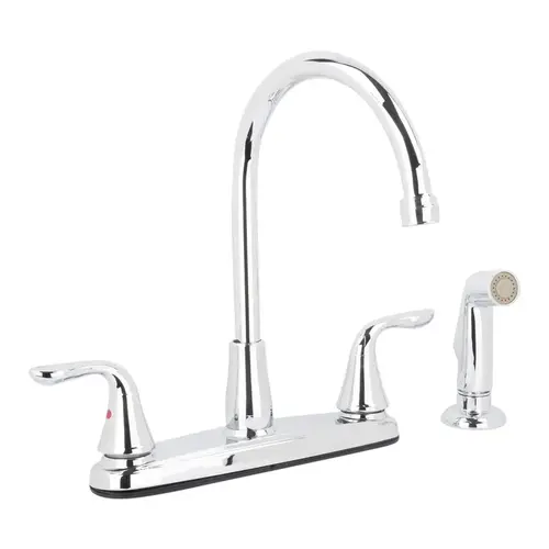 Standard Kitchen Faucet Exquisite Two Handle Chrome Side Sprayer Included Chrome Standard Kitchen Faucet Exquisite Two Handle Chrome Side Sprayer Included Chrome