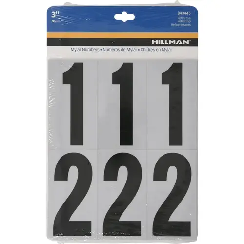 Number Set 3" Reflective Black Vinyl Self-Adhesive 0-9 Glossy Number Set 3" Reflective Black Vinyl Self-Adhesive 0-9 Glossy