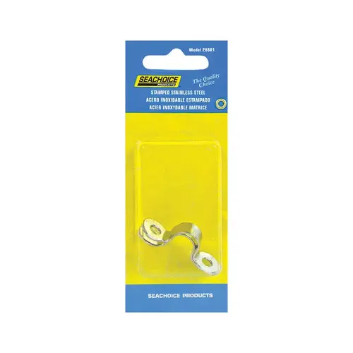 Eye Straps Stainless Steel 1-5/8" L X 3/8" W Silver Pair