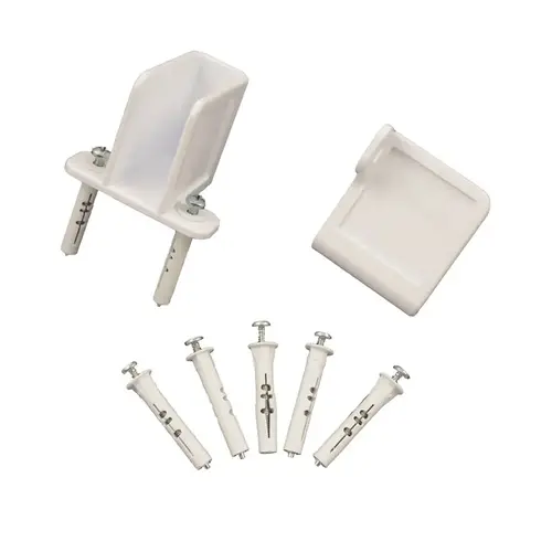 Sidewall Brackets with Trilock Anchors Plastic White Pair Sidewall Brackets with Trilock Anchors Plastic White Pair