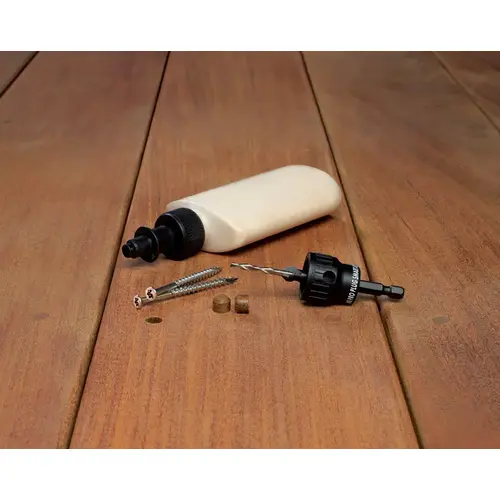 Deck Screws and Plugs Kit Pro Plug No. 8 X 2-1/2" L Star Flat Head Brown Deck Screws and Plugs Kit Pro Plug No. 8 X 2-1/2" L Star Flat Head Brown