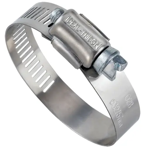 Hose Clamp Hy-Gear 3/4" to 1-3/4" SAE 20 Silver Stainless Steel Screw Silver Hose Clamp Hy-Gear 3/4" to 1-3/4" SAE 20 Silver Stainless Steel Screw Silver
