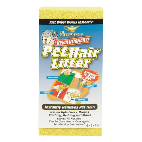 2.75 In. W. x 5.75 In. L. Pet Hair Lifter Sponge Yellow 2.75 In. W. x 5.75 In. L. Pet Hair Lifter Sponge Yellow