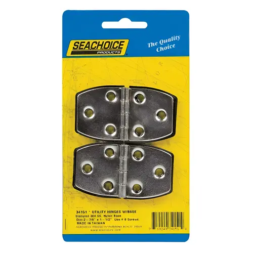 Utility Hinges Polished Stainless Steel 2-7/8" L X 1-1/2" W Polished Pair Utility Hinges Polished Stainless Steel 2-7/8" L X 1-1/2" W Polished Pair