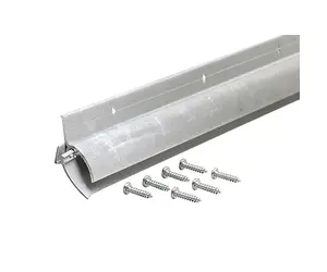 M-D 68726 Door Sweep, 36 in L, 1-7/8 in W, Aluminum Flange, Vinyl