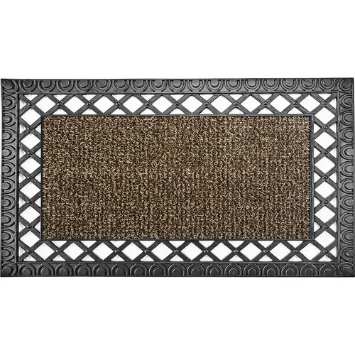Door Mat 30" L X 18" W Sand French Quarter Indoor and Outdoor AstroTurf Nonslip Sand