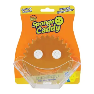 Scrub Daddy SPCDDY12CT Sponge Caddy Heavy Duty For Household 6.5" L Yellow/White Translucent