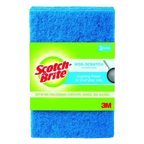 Scouring Pad Non-Scratch For Multi-Purpose 6" L Blue Green Scouring Pad Non-Scratch For Multi-Purpose 6" L Blue Green