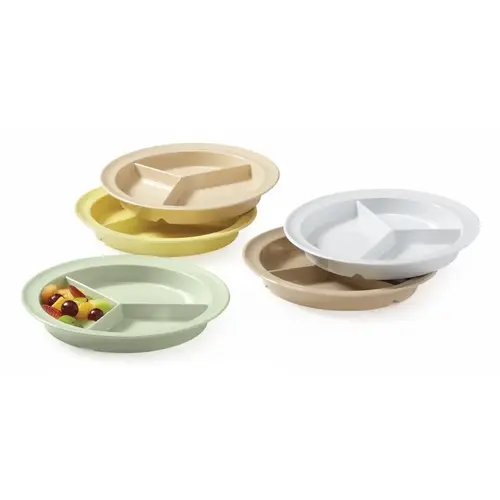 SUPERMEL PLATE 3 COMPARTMENT 9 INCH TAN SUPERMEL PLATE 3 COMPARTMENT 9 INCH TAN