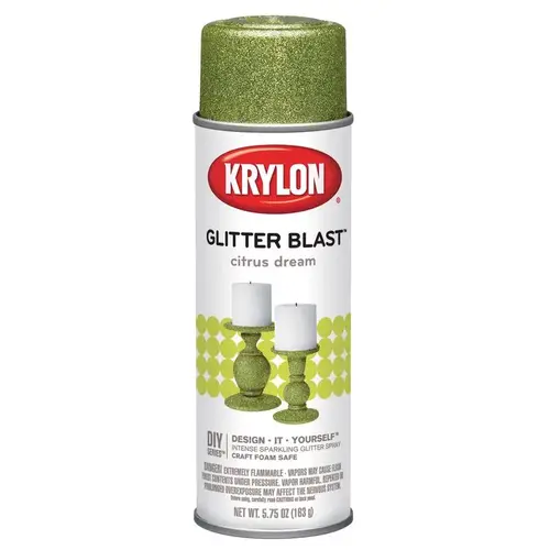 Glitter Blast Spray Paint, Glitter, Citrus Dream, 5.75 oz, Aerosol Can