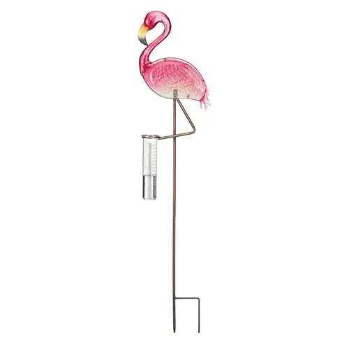 Rain Gauge Garden Stake Flamingo Stake 2.25" W X 9.25" L Multi-color Rain Gauge Garden Stake Flamingo Stake 2.25" W X 9.25" L Multi-color