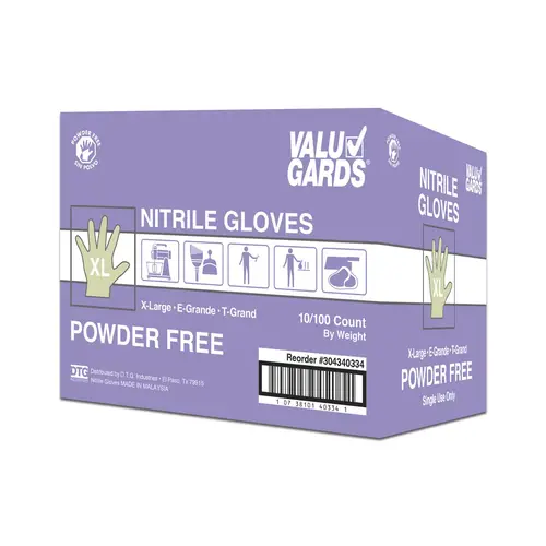 GLOVE NITRILE POWDER FREE PURPLE EXTRA LARGE GLOVE NITRILE POWDER FREE PURPLE EXTRA LARGE