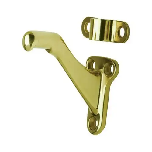 Bracket Aluminum Handrail Bright Brass