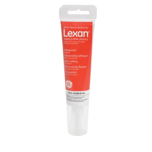 Sealant Lexan Clear Silicone Flexible 2.8 oz Clear Sealant Lexan Clear Silicone Flexible 2.8 oz Clear