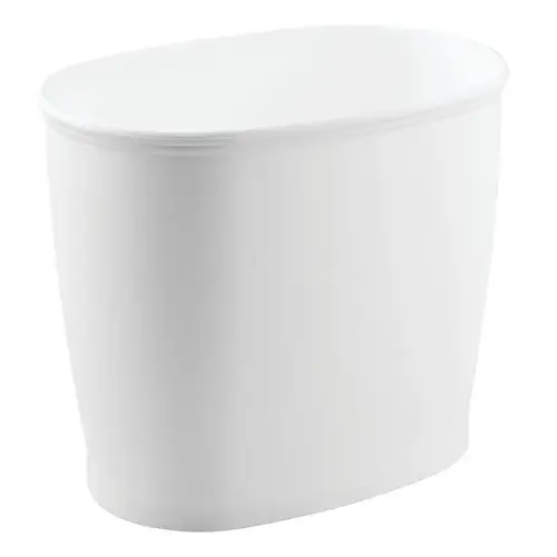 Wastebasket Kent 2 gal White Plastic Oval White Wastebasket Kent 2 gal White Plastic Oval White