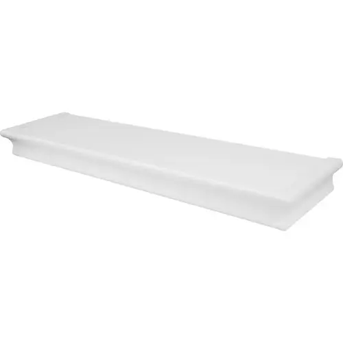 Floating Shelf 2" H X 24" W X 6" D White Wood White Floating Shelf 2" H X 24" W X 6" D White Wood White