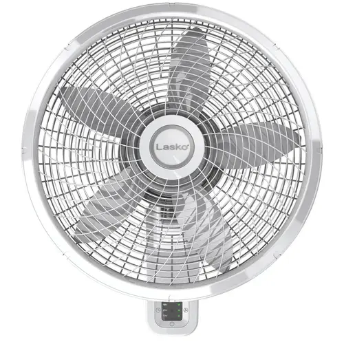 Wall Mount Fan 22.5" H X 18" D 3 speed Oscillating White