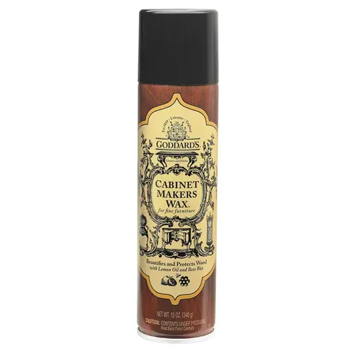 Fine Furniture Cleaner and Polish Goddard's Cabinet Makers Wax Lemon Scent 12 oz Spray - pack of 6