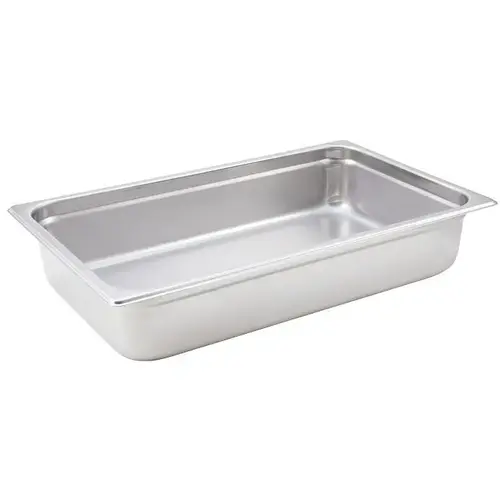 ANTI-JAM STEAM PAN FULL SIZE 4 INCH STAINLESS STEEL