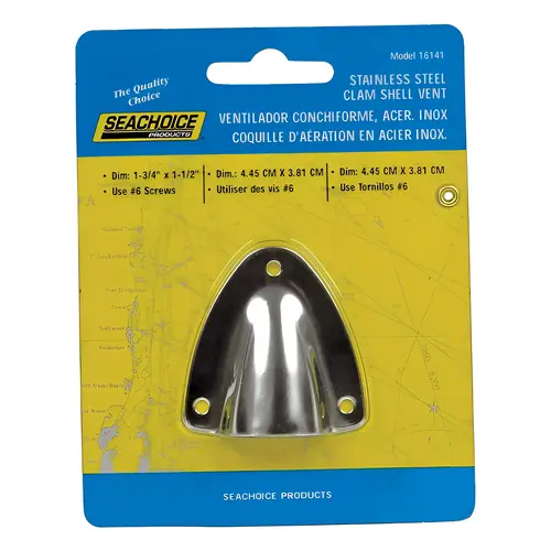 Ventilator Polished Stainless Steel 1-21/32" L X 1-3/4" W Polished Ventilator Polished Stainless Steel 1-21/32" L X 1-3/4" W Polished
