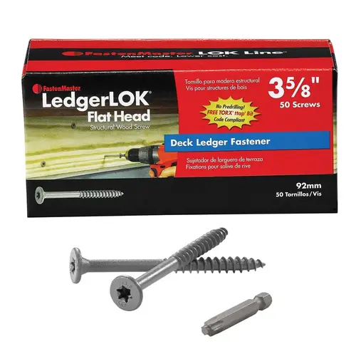 Wood Screws LedgerLok No. 12 S X 3-5/8" L Star Epoxy Epoxy - pack of 6 Wood Screws LedgerLok No. 12 S X 3-5/8" L Star Epoxy Epoxy - pack of 6
