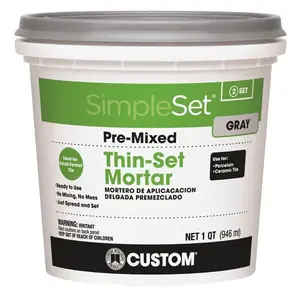 CUSTOM BUILDING PRODUCTS, INC. CTTSGQT SimpleSet Quart Gray Pre-Mixed Thin-Set Mortar