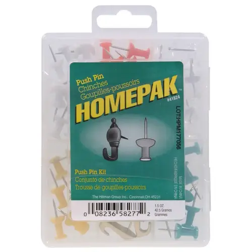 Push Pins Homepak Assorted Assorted Push Pins Homepak Assorted Assorted