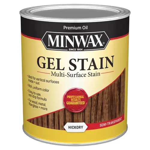 Gel Stain, Hickory, Liquid, 1 qt
