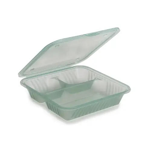 9X9 3 COMPARTMENT FLAT TOP FOOD CONTAINER